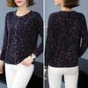 Damen Frühling/Herbst Kurzarm Strickjacke mit Print Elegante Pulloverjacke für reife Mütter