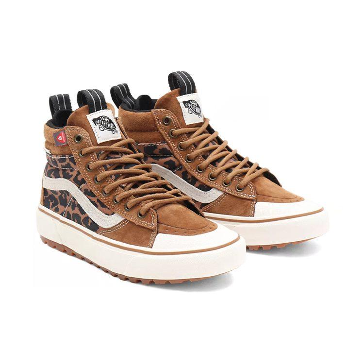 Vans Unisex SK8 Hi MTE 2 High Top Sneakers Brown Leopard 'Brown Black White' VN0A5HZZA0A