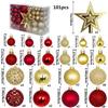 101Pcs Plastic Christmas Ball Set Multiple Color Christmas Ball Gift Box  Home Decor