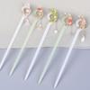 Acetic Acid Hanfu Hair Clip Pearl Flower Hairpin Fashion Chinese Style Hair Stick  Female