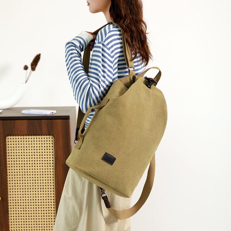 Backpack Men's Commuter Backpack Women's Large Capacity Retro Schoolbag