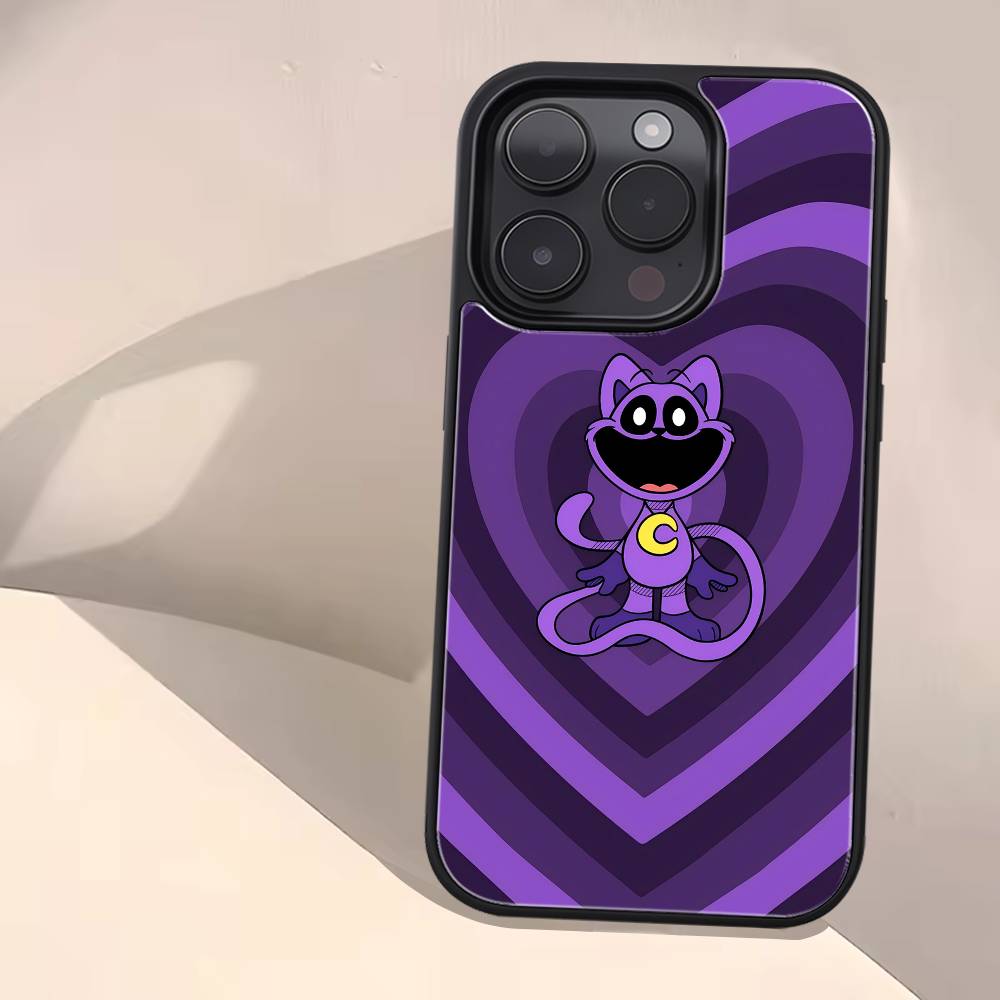 

Anime P-Poppy Playtime Phone Case Black Hard Plastic Phone Case For Iphone 17 Air 16 15 14 13 12 11 Pro Max PC TPU Ins Case iPhone 12promax
