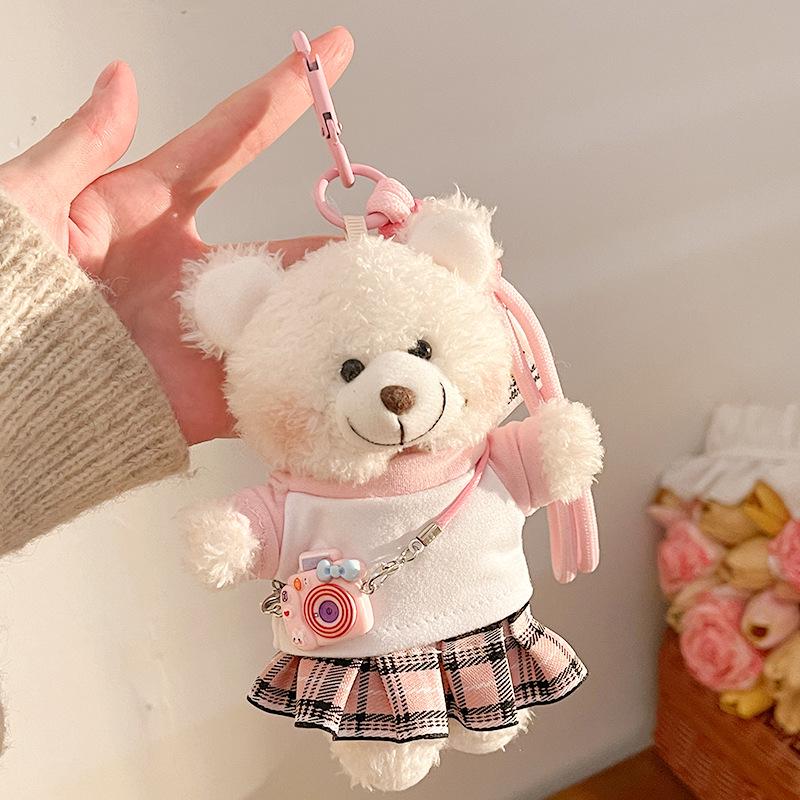 Adorable Little Bear Plush Keychain: Cute Bag Pendant & Gift for Best Friend