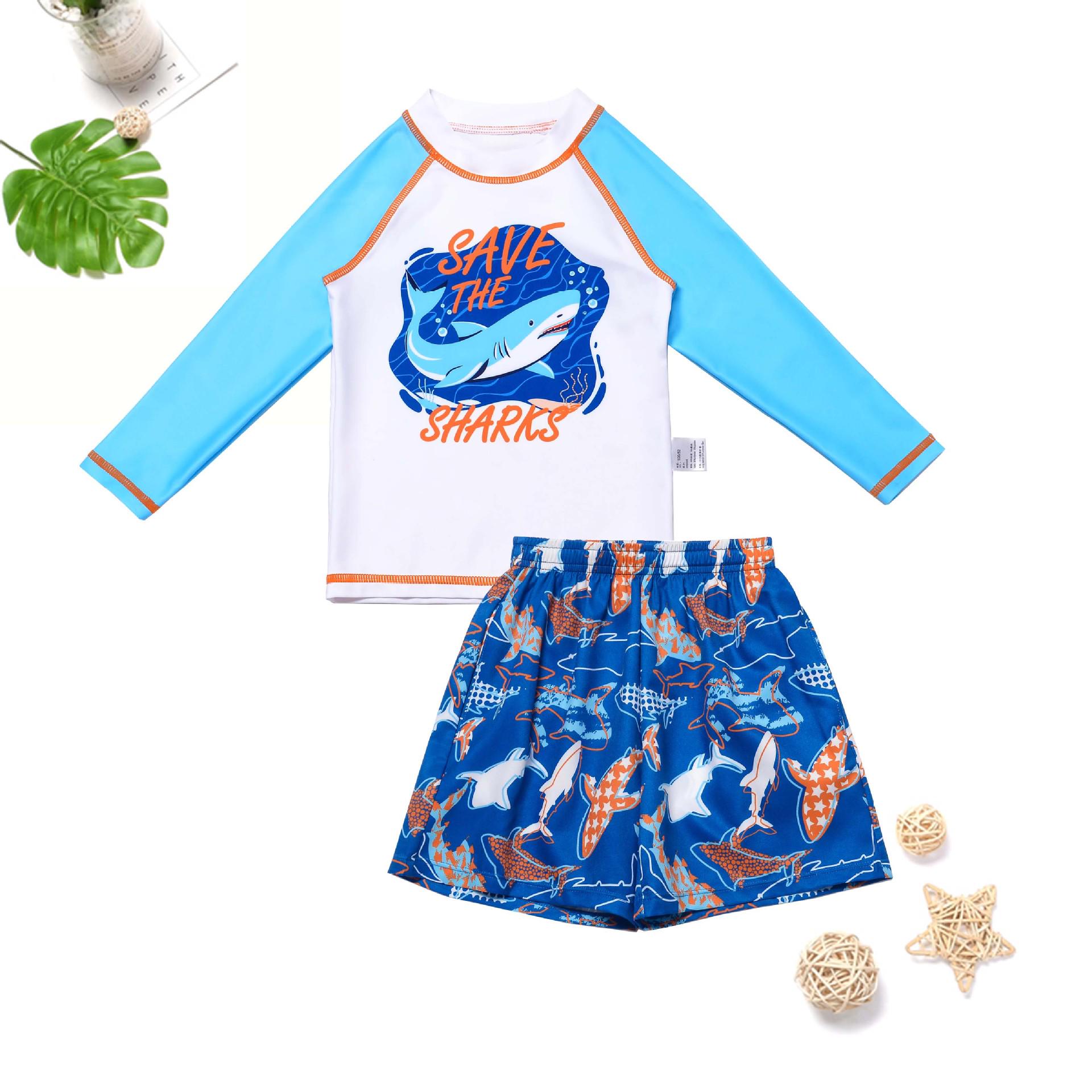

Boys Quick-Dry Sun Protection 2-Piece Swimsuit Set 110 (Height 100cm, Weight 17kg)