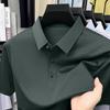 Summer Men's Middle-Aged & Young Lapel Collar Breathable Printed Fashion Casual Short Sleeve T-Shirt Polo Shirt