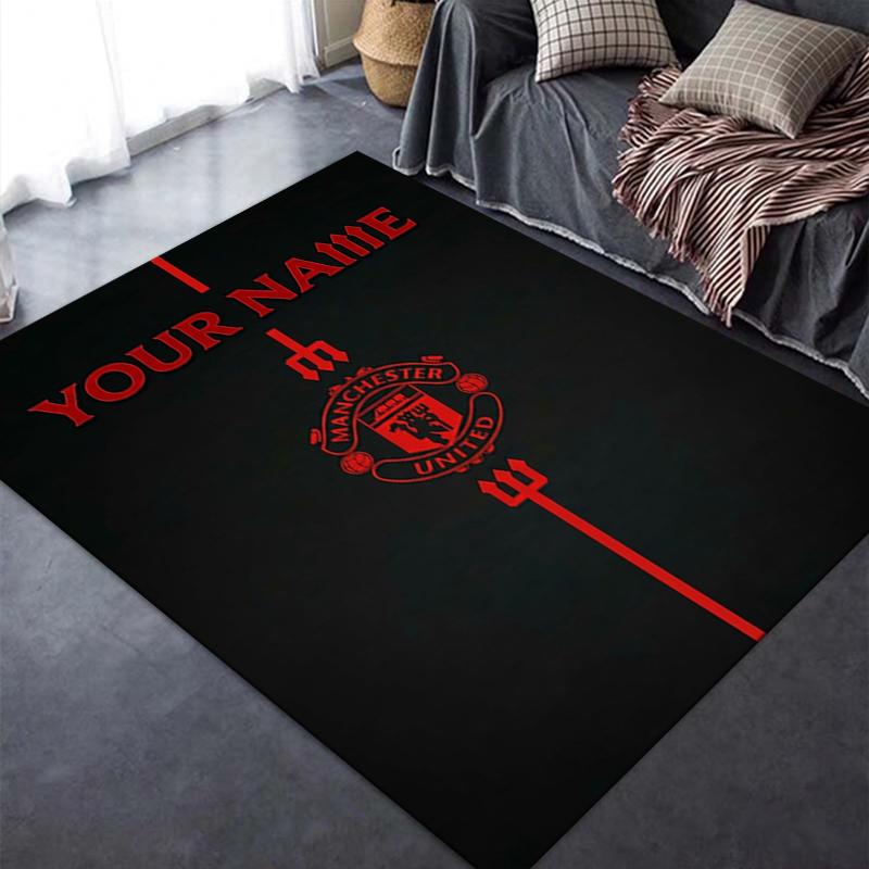 Custom Name Manchester Fc Carpet Rug For Living Room Bedroom Home Sofa Decorationkids Play Nonslip Floor Mat