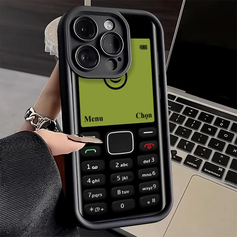 Phone Case for iPhone 17 Air 16E 15 16 Pro Max Funny Retro Callphone Cover 14 Plus 13 12 Mini Soft Shell Silicone Fundas