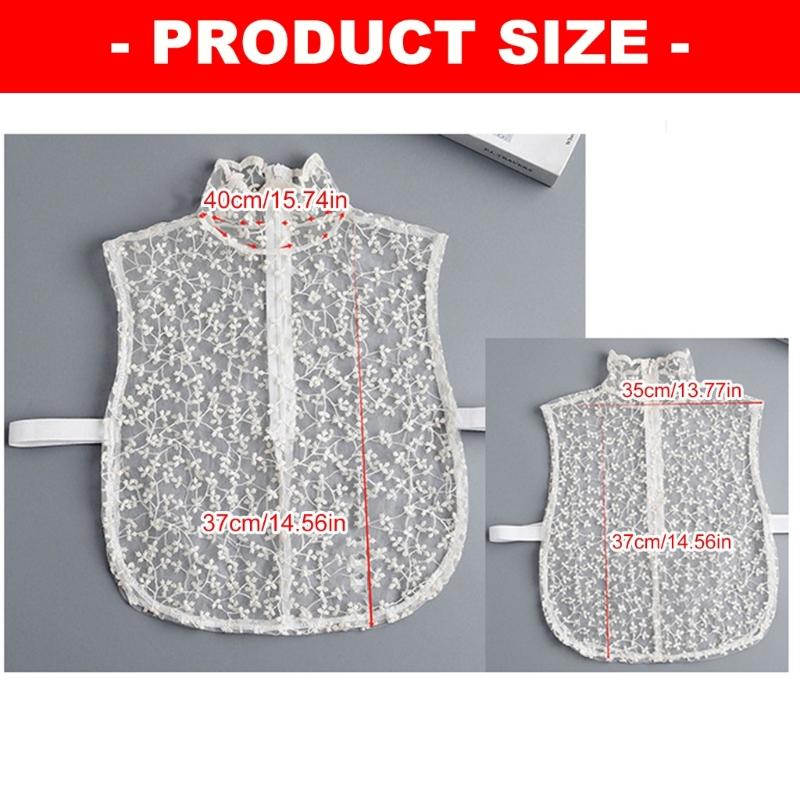 Elegant French Lace Detachable Collar With Flower Pattern Seethrough Design For Shirts Dresses And Sweaters Enhancement