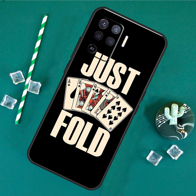 Poker Cards Case For Oppo A60 A40 A80 A16 A76 A96 A18 A38 A58 A78 A98 A91 A15 A17 A74 A94 A54 A57S Cover