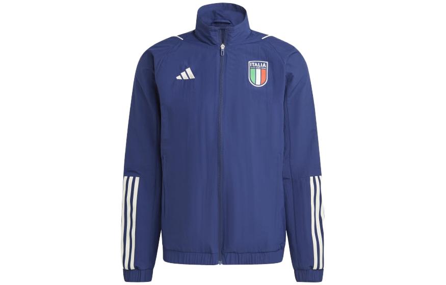 

Adidas Italy Jackets Men s Blue Stand Collar Moderate Other HS9872 M
