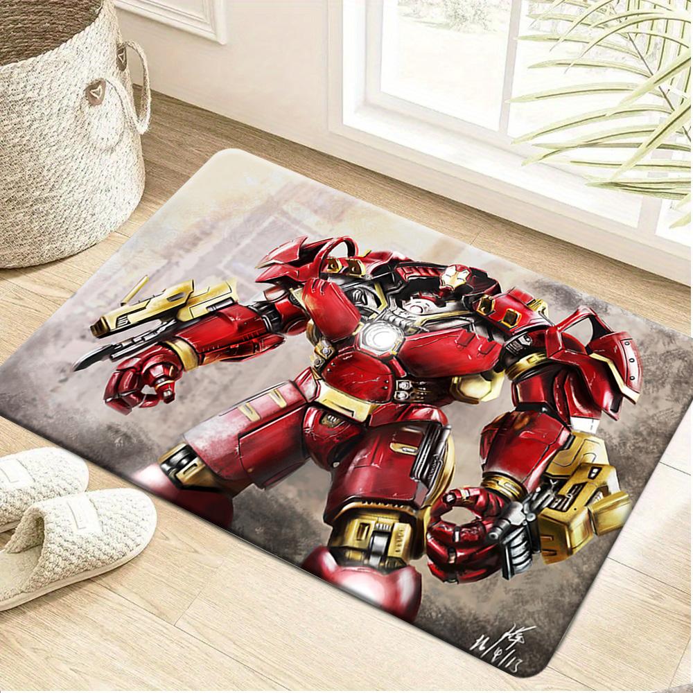 1pc, Floor Mat, Designed with Superhero & Classic  Heroes Theme, Multiple Sizes, Suitable for Living Room, Bathroom, Kitchen,