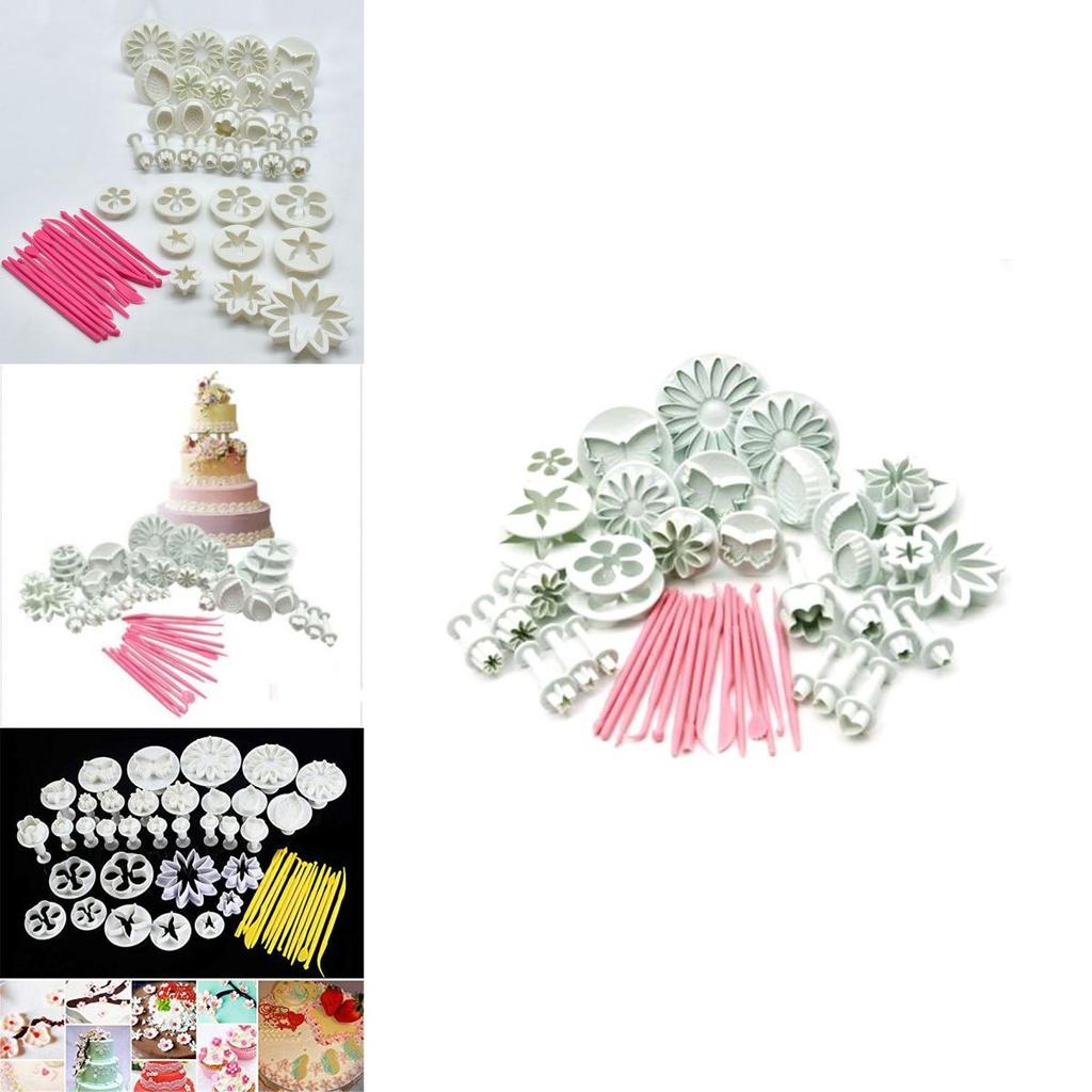 Umfassendes 47-teiliges Sugarcraft Kuchen Dekorieren Fondant Glasur Bäckerei Werkzeugset