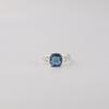 London Blue Topaz Gemstone 925 Sterling Silver Pretty Wedding Ring For Bride CZR-15-7