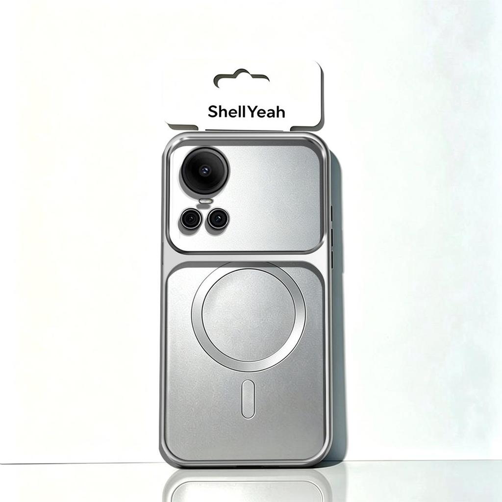 Viral Cyberpunk Magnetic Case for OPPO Reno10pro 5G Reno10 CD Texture Ring & Metallic Sheen Cover