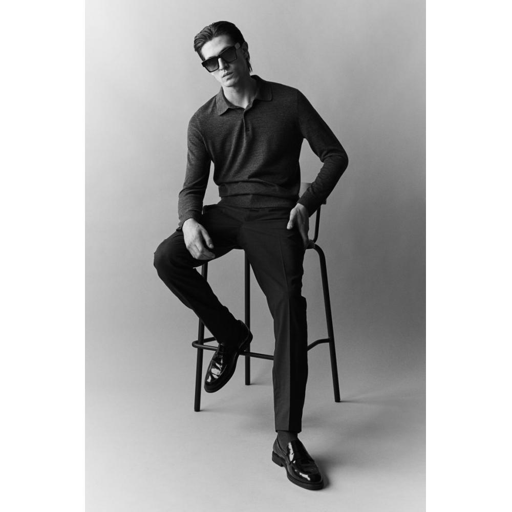 H M sliM Fit Suit Pants Dark Grey