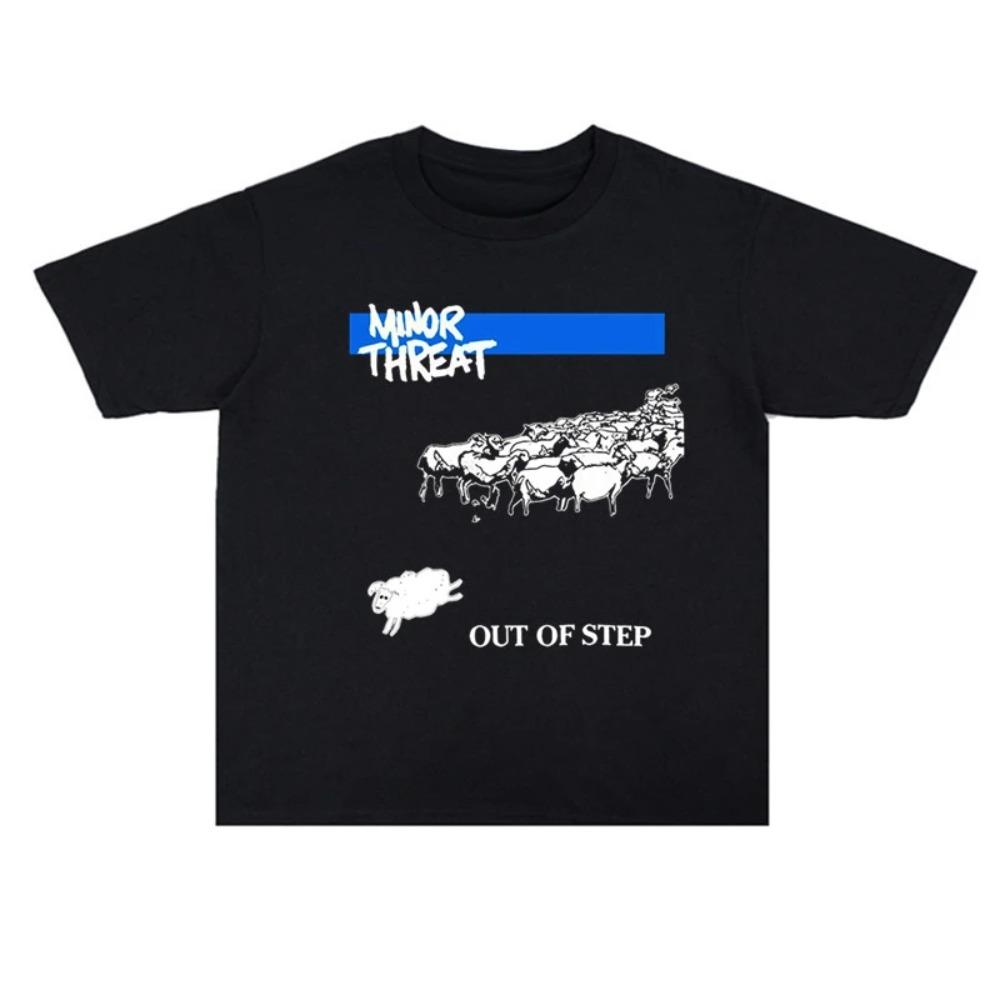 

Футболки мужские и женские из хлопка с принтом панк-группы Minor Threat Rock 2025 года, высокое качество, короткий рукав, мужская футболка S