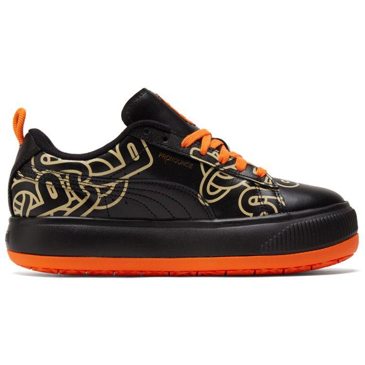 Pronounce x Puma Suede Mayu Black Orange Women Sneakers 381262-01