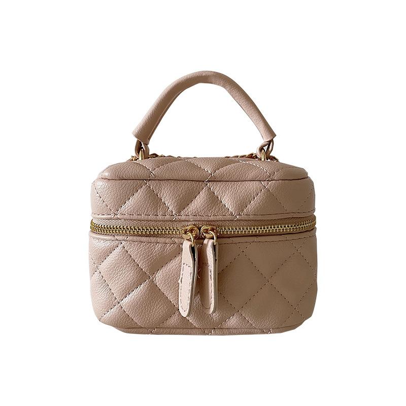 2025 Spring and Summer New Product Portable Mini Bag Rhombus Small Fragrant Wind Chain Bag Versatile Single Shoulder Crossbody Lipstick Small Bag