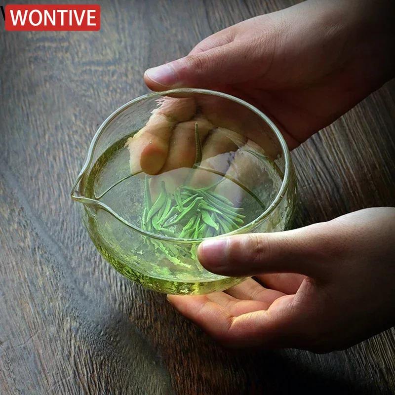 1/2/3pcs Japanese Matcha Bowl Hammer Textured Glass TeaBowl Tea Set Accessories Song Dynasty Tea Tools Vintage Kung Fu Tea Bowls