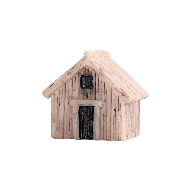 Adorable Resin Moss Micro Landscape Decor Wooden House Cute Diy Craft Ornament