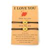 Noter 2Pcs Handmade Braided Friendship Bracelet Unisex Cute Chrysanthemum Charm Braslet Valentine Day Couple Accessories Joias