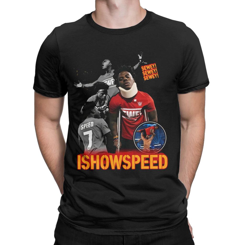 Fashion IShowSpeed Royal Rumble T Shirt For Unisex Pure Cotton T-shirts Short Sleeve Tops