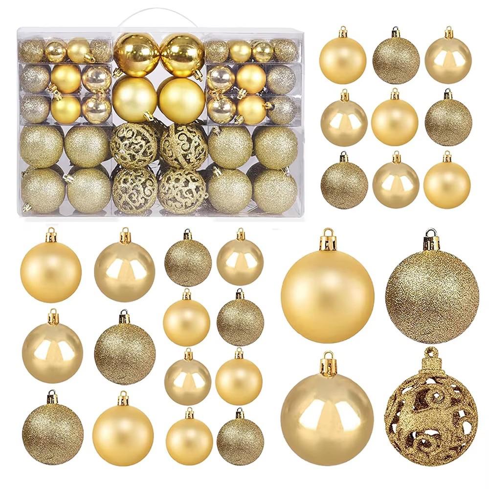 Cute 100pcs Christmas Ball Plastic Multi Color Christmas Tree Hanging Toy Party Decoration Christmas