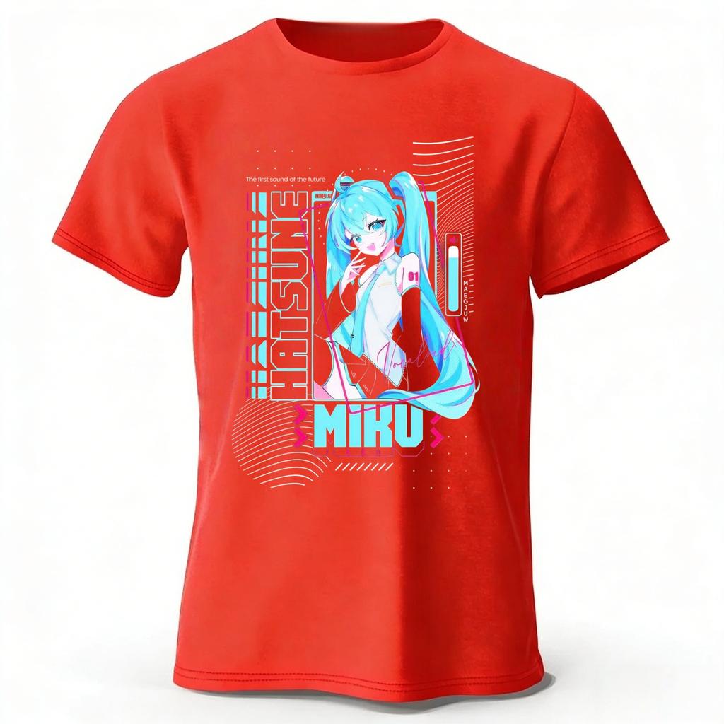 Japanese Virtual Idol Hatsune Miku High Quality Cotton Tshirt for MenWomen Daily Fashion Casual Comfort Large Short Sleeve