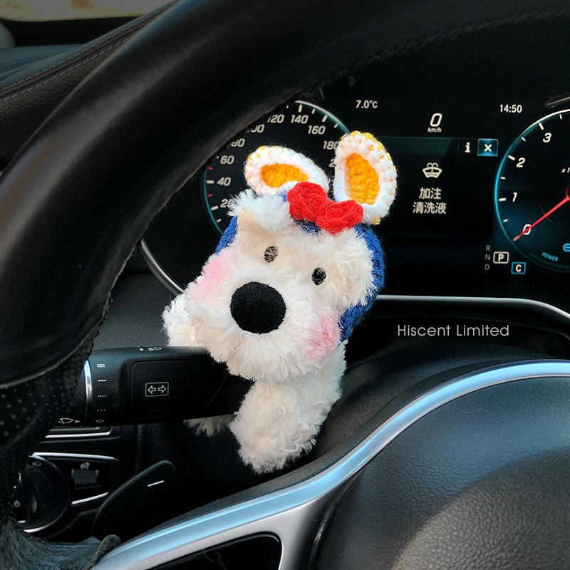 Car Accessory Used For Car Gear Shift Decoration Cute Turn Signal West Highland Dog Wiper Dolls Rearview Mirror Ornament Gift