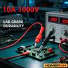 2Pcs Alligator Clips Test Clip Clamp Set Red Black Wire Tips 10A 1000V Multimeter Tester Probes For Ac Dc Power Measurement