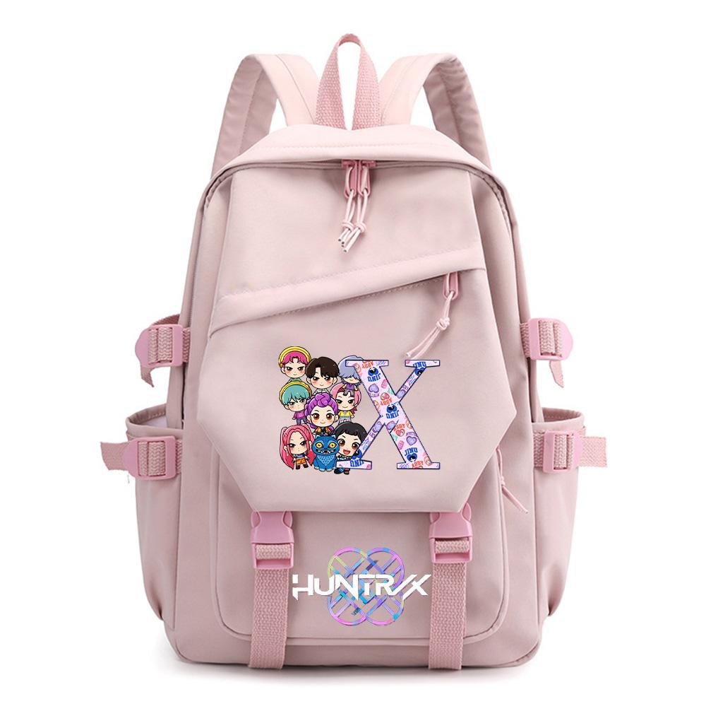 26 English Letter Kpop Demon Hunters Printed Backpack for Teenager Boy Gril Schoolbag Children Student Bookback Women Travel Bag Kid Gift Rucksak