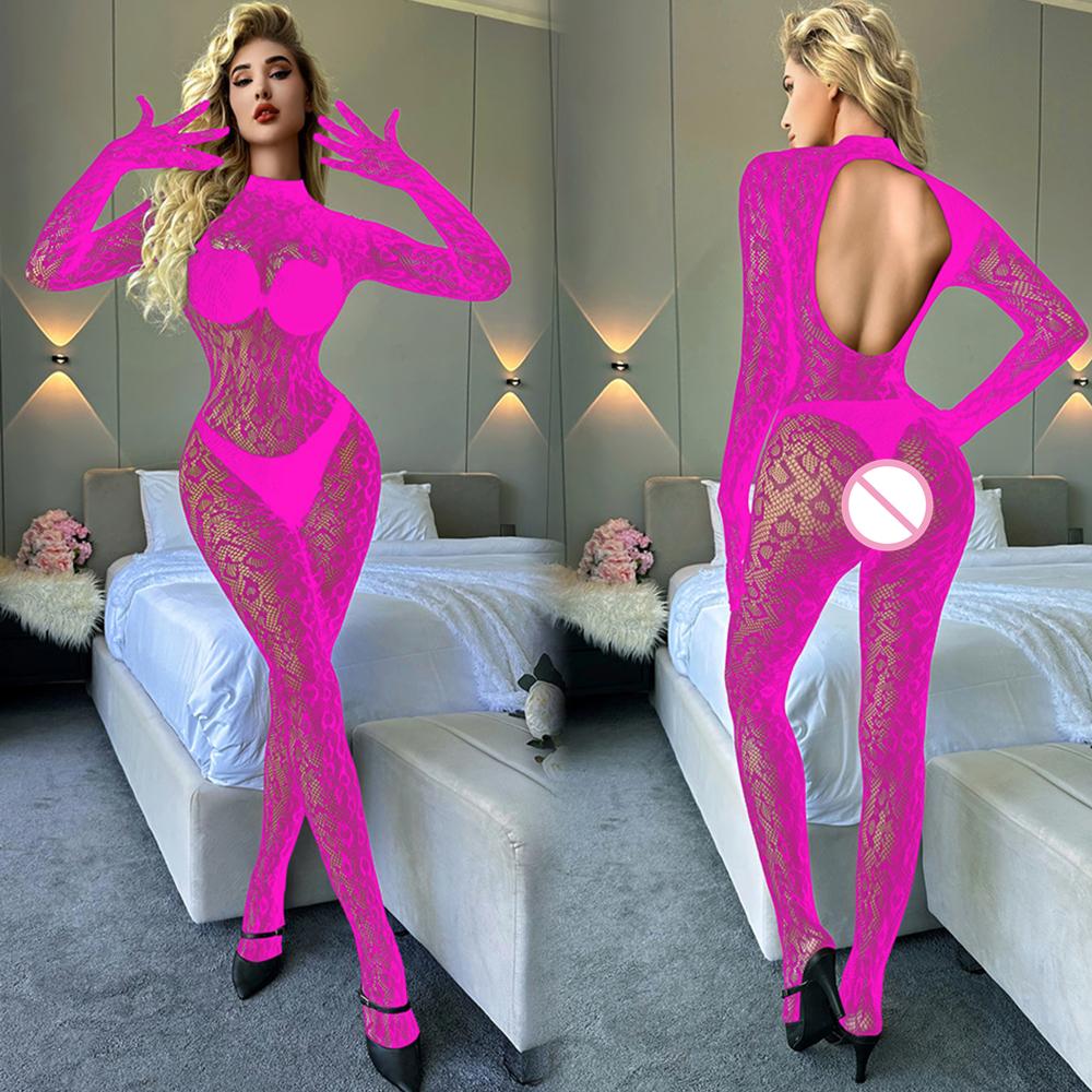 Kadın Balık Ağı Bodysuit Giysileri Erotik File Şeffaf Tayt İç Çamaşırı Kostümü Seksi Balık Ağı Vücut Çorabı Bayan Bodysuit