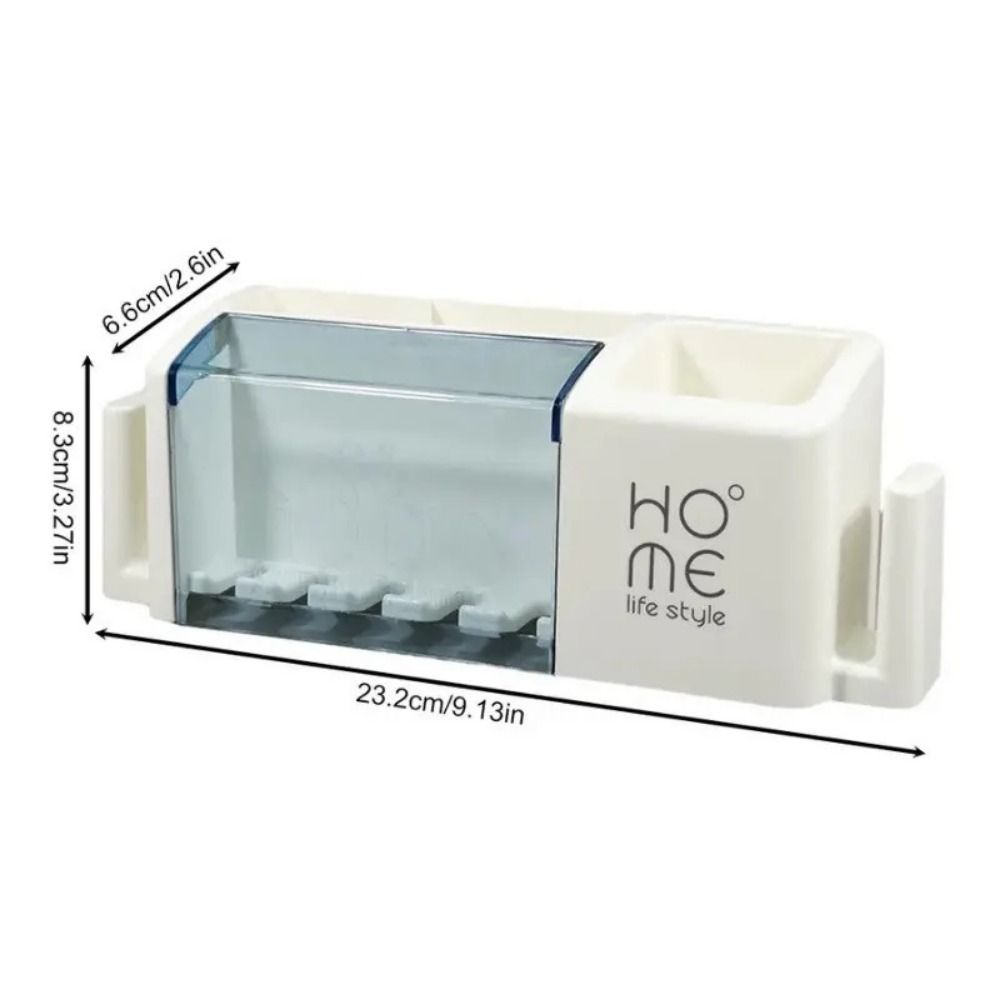 Portable Bathroom Electric Toothbrush Holder Plastic No-Drilling Toothbrush Stand Wall-Mounted Cup Storage Rack Home Use