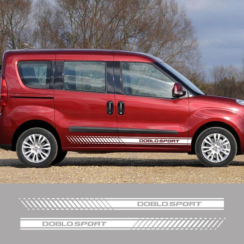 For Fiat Doblo Cargo Maxi Camper Van Car Door Stickers Sport Stripes Graphics Styling Vinyl Decor Decals Auto Tuning Accessories