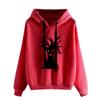 2025 spring and autumn new Halloween European and American pattern printing hooded long-sleeved street sweater woman