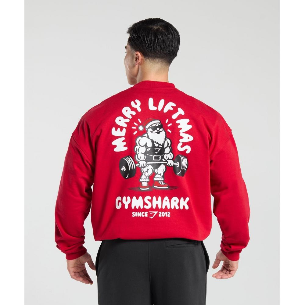 

Gymshark Liftmas Crew Conditioning Red A1c4t Rbwv L