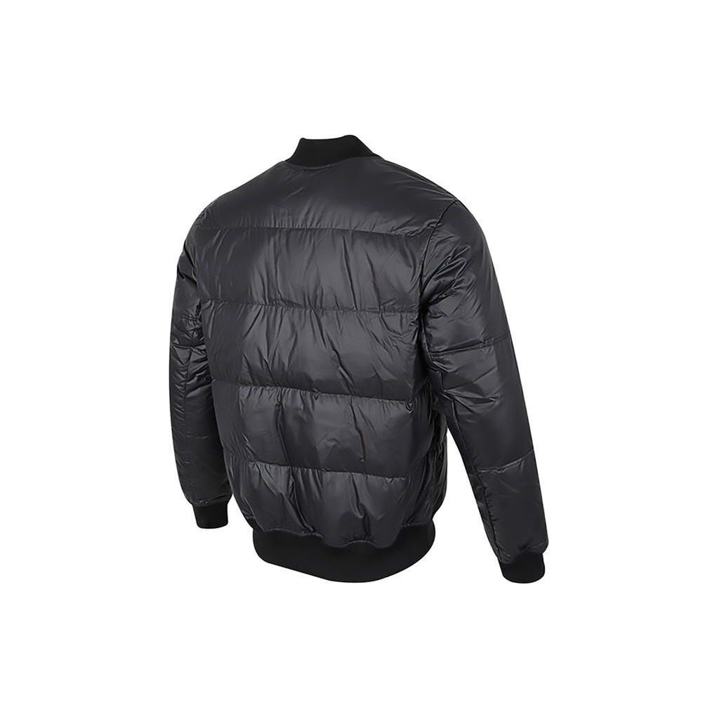 Nike Solid Color Logo Zip-Up Short Down Jacket Men Outerwear Black DV4275-010