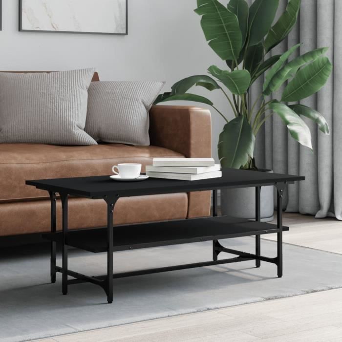 VidaXL Coffee Table Black 100x50x40 Cm Engineered Wood 835319