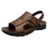Sandals men's 2025 summer new leather casual beach shoes men's dual-purpose non-slip soft-soled cool slippers