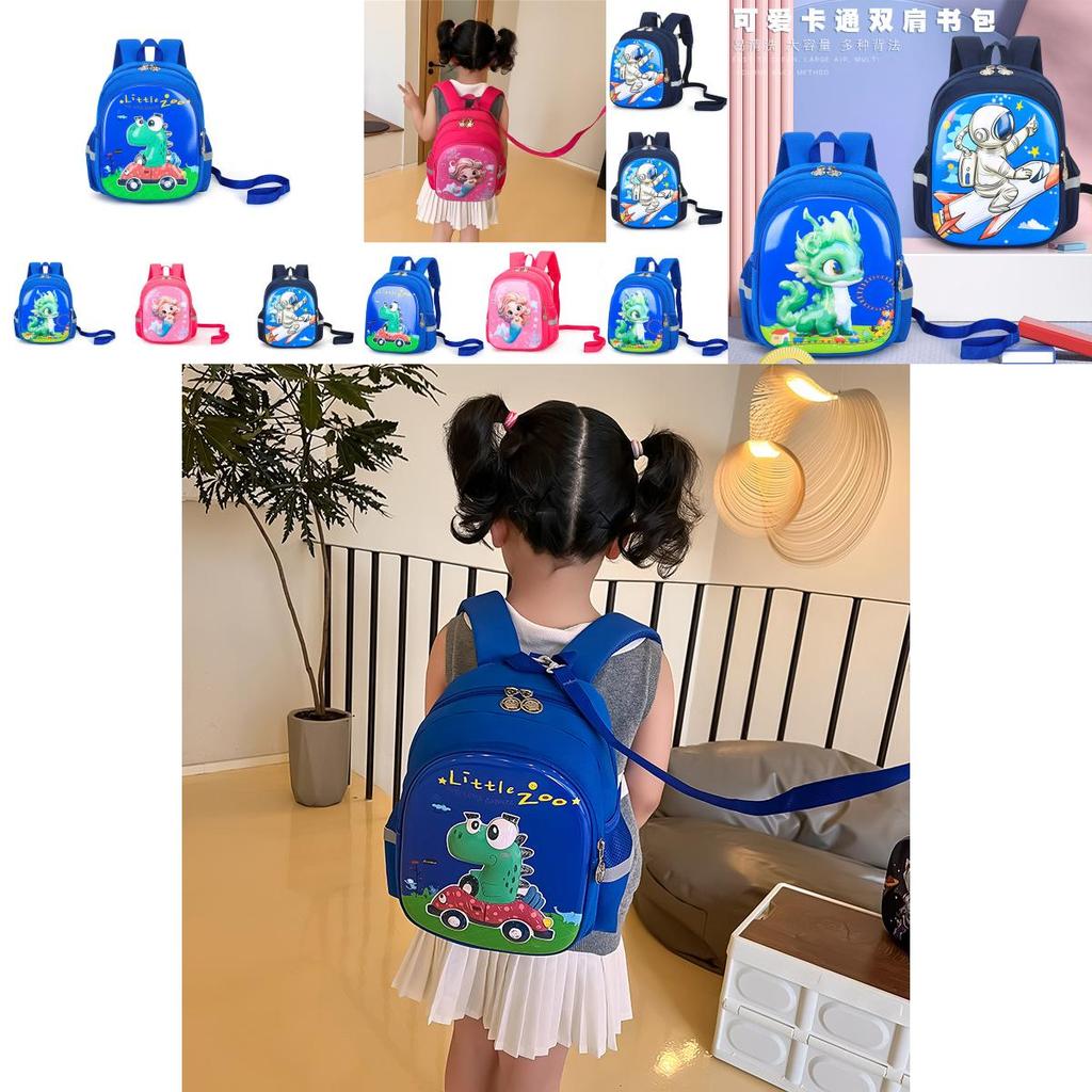 Adorable Cartoon Hard Shell Backpack For Kids With Playful Designs In Blue And Pink