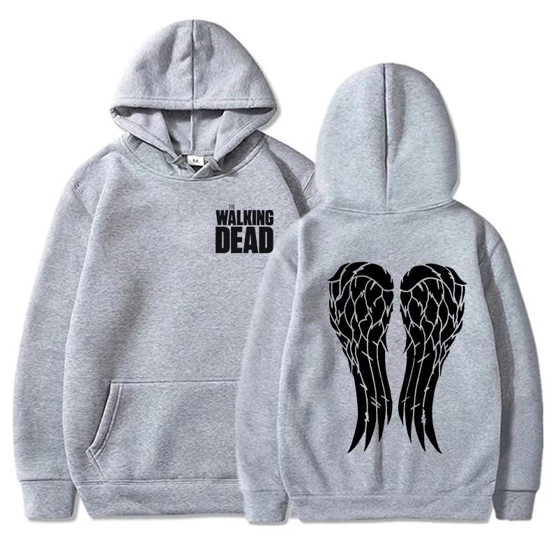 Neuer Kapuzenpullover Lustig Walking Dead Bedruckt Krähe Herren Damen Freizeit Herbst Winter Outdoor Warm Sport Kapuzenpullover