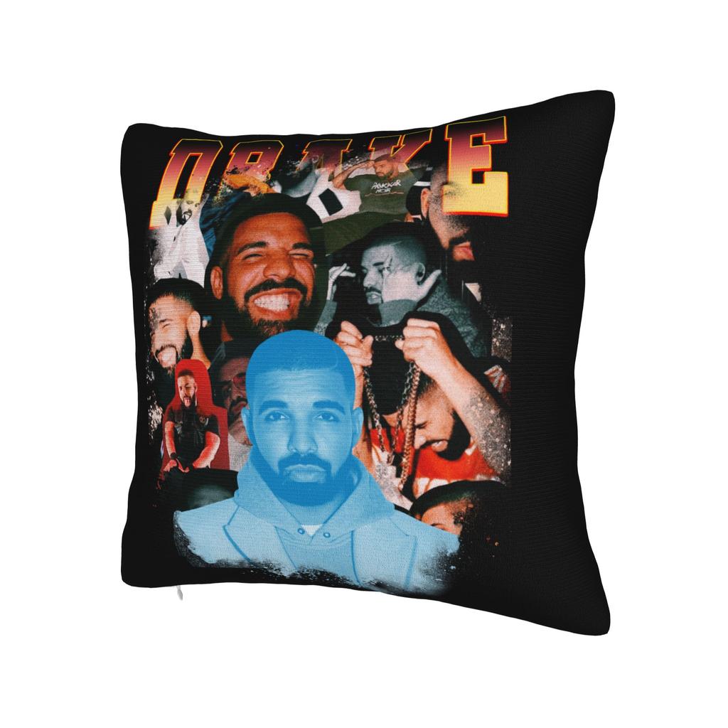 Drake Rapper Pillowcase Printing Polyester Cushion Cover Decorative Throw Pillow Case Cover Home Zippered 40X40Cm