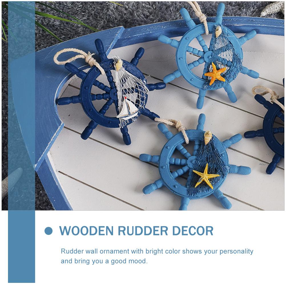 Vintage Decor Rudder Decoration Home Wooden Wall Ornament Booster Seat Dining Chair