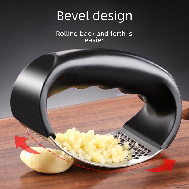 Circular Stainless Steel Manual Garlic Press for Douyin Type Garlic Mash