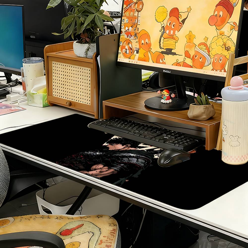Cool Anime B-BerserkS Mouse Pad Computer Mat Deskpad Laptop Keyboard Mat Office Large Landscape Mousepad
