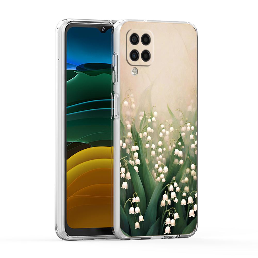 

Soft Cover for Samsung Galaxy A17 A25 A23 A22 A52S A52 A55 A72 A13 A07 5G Transparent Phone Case Lily Of The Valley Clear Floral Samsung A55