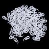 100 pezzi Ganci Bianchi per Tende Appese Ganci di Plastica per Tende Domestiche Supporto Appendi Finestra Bastoni per Tende Binari Accessori