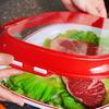 Food Preservation Tray with Vacuum Sealed Lid Stackable Reusable Food Storage Container