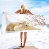 Cute Polar Bear Print Series Seaside Vacation Beach Towel Swimming Bath Towel Sports Towel