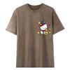 Women's Summer Retro Monster Print Cotton T-Shirt - Short Sleeve, Loose Fit, Trendy Distressed Streetwear